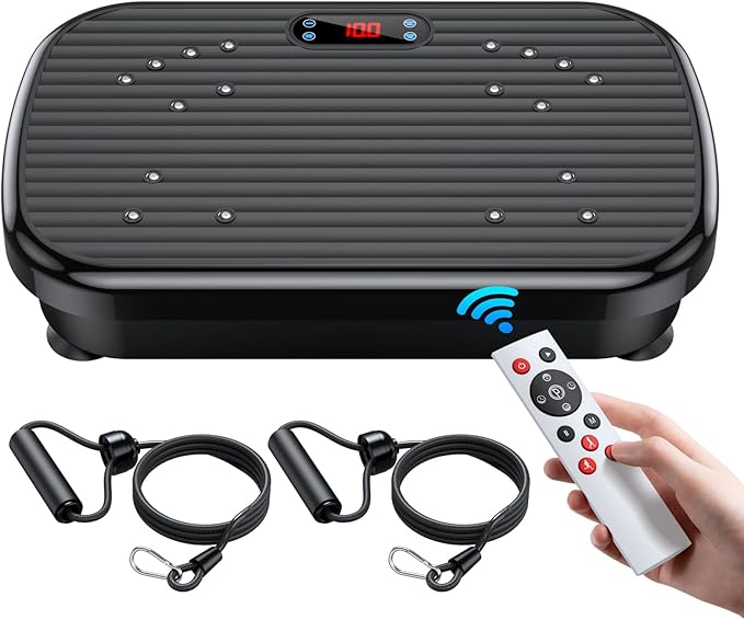 Vibration Plate Exercise Machine, Vibration Plate for Lymphatic Drainage 330 Lbs Capacity Whole Body Vibration Platform Machines Helps Weight Loss Shaping Toning Wellness-Ruum Studio Home