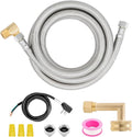 Roastove Universal Dishwasher Installation Kit,6 Ft Stainless Steel Dishwasher Hose,Burst Proof Water Supply Line with 3/8" Compression Connections-Ruum Studio Home