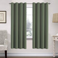 H.VERSAILTEX Ultra Soft Microfiber Thermal Insulated Antique Copper Grommet Blackout Curtains/Window Treatment Draperies 52 by 72 - Inch for Living Room/Bedroom,Set of 2 - Bronze Green-Ruum Studio Home