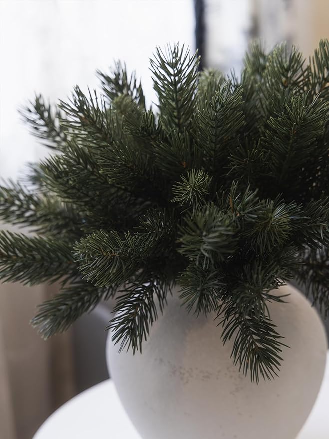 MISSPIN 12 Pcs 19.5 Inches Christmas Cedar Branches, Cedar Artificial Christmas DIY Crafts Faux Branches for Xmas Indoor Outdoor Home Decor-Ruum Studio Home