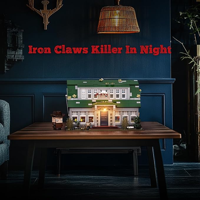 Halloween Nightmare Building House Set on Elm Street, Horror Movie Figure & Haunted House Building Blocks Toy, Compatible with Lego Gifts for Friends and Fans 18+ (1099 Pieces)-Ruum Studio Home