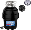 Waste Maid 10-US-WM-458-3B Garbage Disposal Anti-Jam Stainless Steel Food Waste Grinding System, 3/4 HP Deluxe, Black-Ruum Studio Home