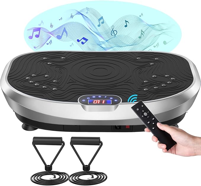 AXV Vibration Plate Exercise Machine Whole Body Workout Power Vibrate Fitness Platform Vibrating Machine Exercise Board for Weight Loss Shaping Toning Wellness Home Gyms Workout-Ruum Studio Home