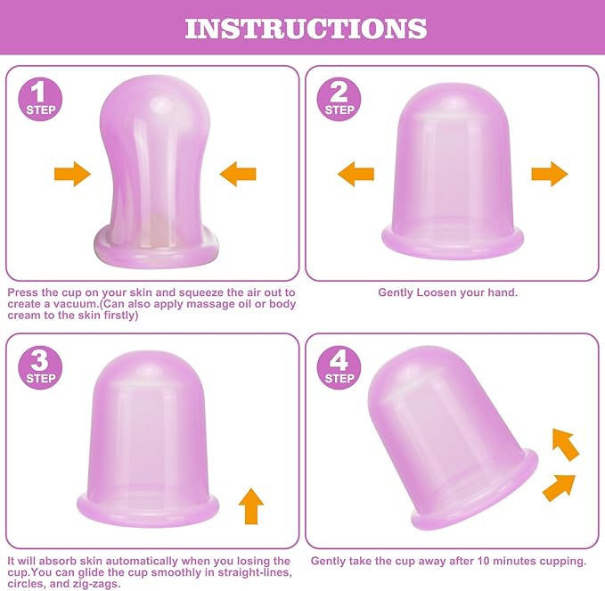 Silicone Cupping Therapy Set - Cupping Kit for Massage Therapy - Cellulite Remover Cupping Set - Anti Cellulite Cup Massager, Vacuum Suction Massage Cups for Cellulite Reduction-Ruum Studio Home