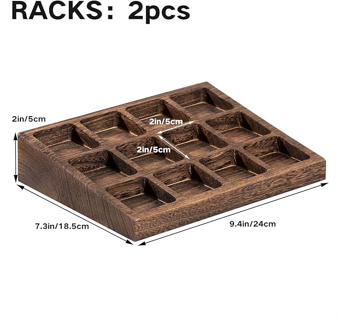Yangbaga 24Pcs Glass Spice Jars with Labels-4oz Acacia Wood Lid Square Spice Containers and 2pcs Rack with Pepper Grinder Lids &Funnel,Seasoning Jars for Rack Cabinet Drawer-Ruum Studio Home