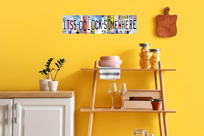 Tin Sign Wall Decor Bar Signs For Bar Decor Its 5 O'Clock Somewhere Sign Funny Vintage Bar Accessories Drinking Signs Gifts for Men16 x 4 Inches-Ruum Studio Home