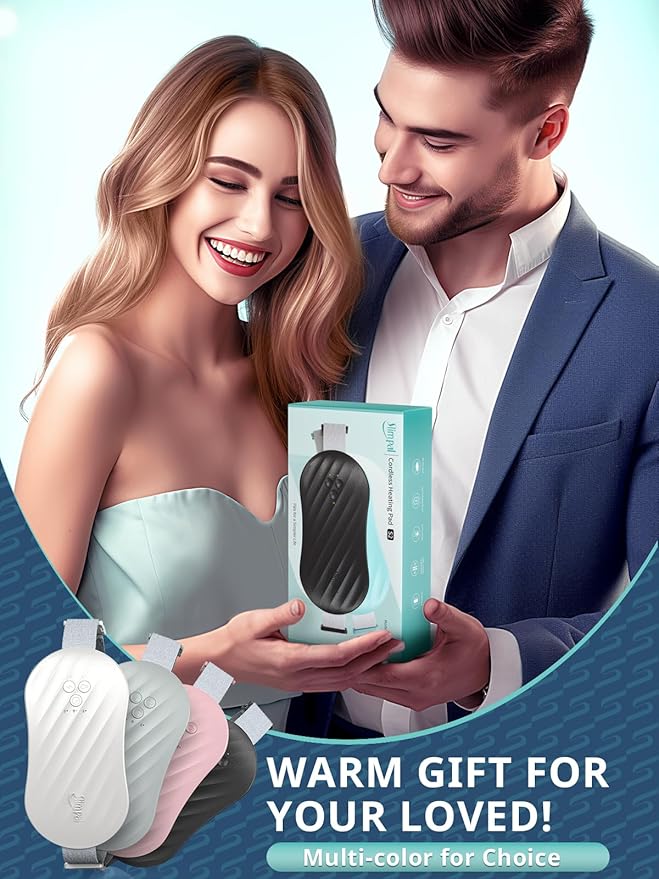 Slimpal Heating Pad for Period Cramps, Portable Heating Pad for Menstrual Relief, Electric Cordless Heating Belt for Back, Belly, Waist, Stomach, Wearable Heat Belt Gifts for Her Women Girl, White-Ruum Studio Home