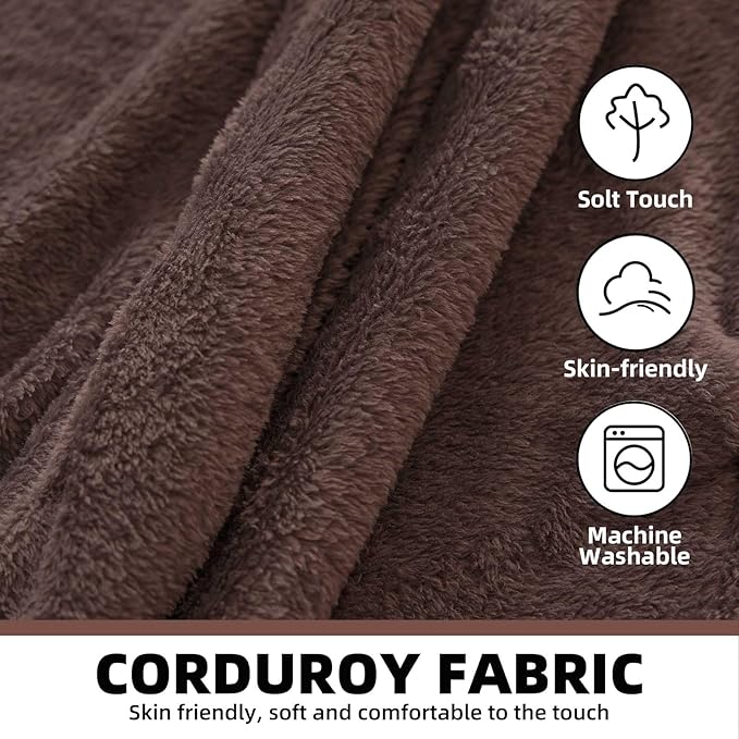 6FT,Oversized Bean Bag Chairs for Adults,Giant beanbag with Filler Included，Fluffy Memory Foam,Soft and Comfy Corduroy Fabric,Gaming Chairs Suitable for Living Room and Bedroom (Brown, 6 Foot)-Ruum Studio Home