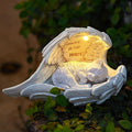 Pet Cat Solar Garden Memorial Statue – Outdoor Resin Angel Kitty with Solar Light, Guardian Angel Kitten Memorial Gift for Patio, Lawn, Yard, or Garden Decor-Ruum Studio Home