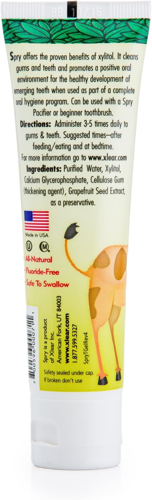 Spry Natural Xylitol Toothpaste for Baby, Toddler, Kids Age 3 Months Up - Fluoride Free Tooth Gel, Support Development of Emerging Teeth, Strawberry Banana, Bubblegum, Original, 2 Fl Oz (Pack of 3)-Ruum Studio Home