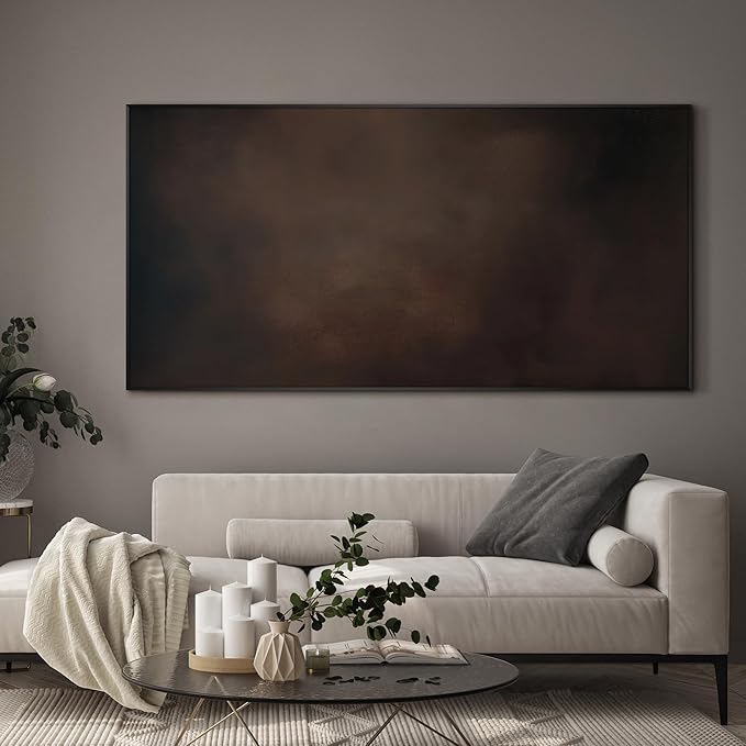 SIGNWIN 24"x46" Extra Large Framed Wall Art Dark Brown Abstract Moody Illustration for Home Living Room Bedroom Decor (Frame Assembly Required)-Ruum Studio Home