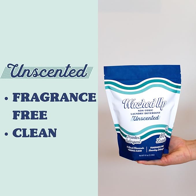 Unscented Laundry Detergent Powder | Fragrance-Free | Safe for Sensitive Groups | Powerful Clean | Plant & Mineral-Based | Made in USA-Ruum Studio Home