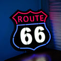 Ultrathin Route 66 Neon Sign Art Wall Lights for Bedroom Windows Glass Hotel Pub Cafe Wedding Birthday Party Gifts-Ruum Studio Home