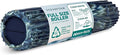 Oceanfoam Tidal Roller - Dark Navy, Hunter & Seafoam Marbled - Muscle Massage Foam Roller for Back Pain & Stretching - Firm & Ergonomic Wide Wave Textured - Yoga & Athletics - Full Size, 20" x 5"-Ruum Studio Home