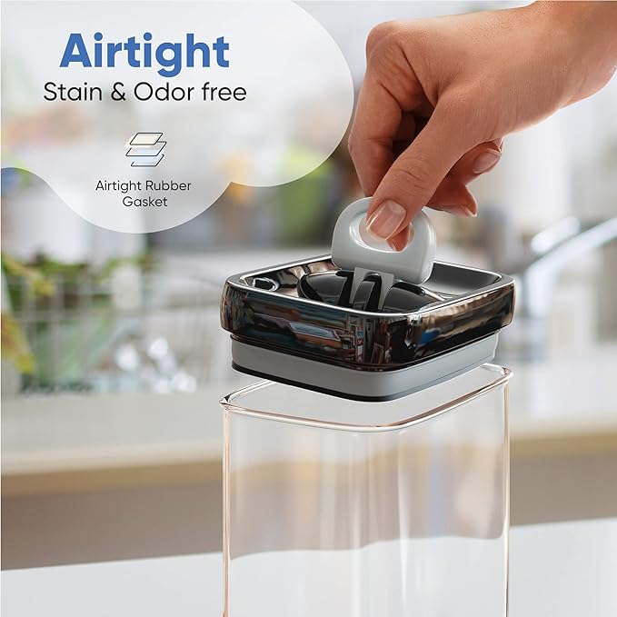 Chef's Path Airtight Food Storage Containers Set for Home Organization - 7 Piece Largest Flip Lock Set w/more Capacity - BPA Free Plastic Dry Food Storage Containers with Lids-Ruum Studio Home