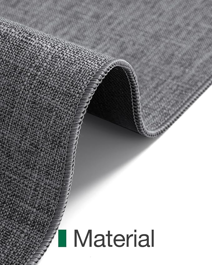 LUMI Indoor Door Mat 24"x36", Ultra Thin Low Profile Non-Slip Doormat for Home Entrance, Absorbent & Stain-Resistant Welcome Mats, Washable Entryway Mat for Front Door, Patio, Porch, Grey-Ruum Studio Home