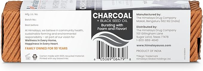 Himalaya Botanique Whitening Antiplaque Toothpaste with Charcoal and Black Seed Oil for Whiter Teeth, 4 oz…-Ruum Studio Home