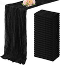 10FT 20 Pack Black Cheesecloth Table Runner 20 x 120 Inch Long Boho Fabric Rustic Cheese Cloth Table Runner for Wedding Bridal Shower Baby Shower Gauze Sheer Birthday Party Table Decorations-Ruum Studio Home