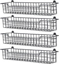 Spice Rack Organizer Wall Mount, Spice Organization Storage Shelf for Cabinet Door, 4 Packs Wall Spice Rack Saving Space for Kitchen, Black-Ruum Studio Home