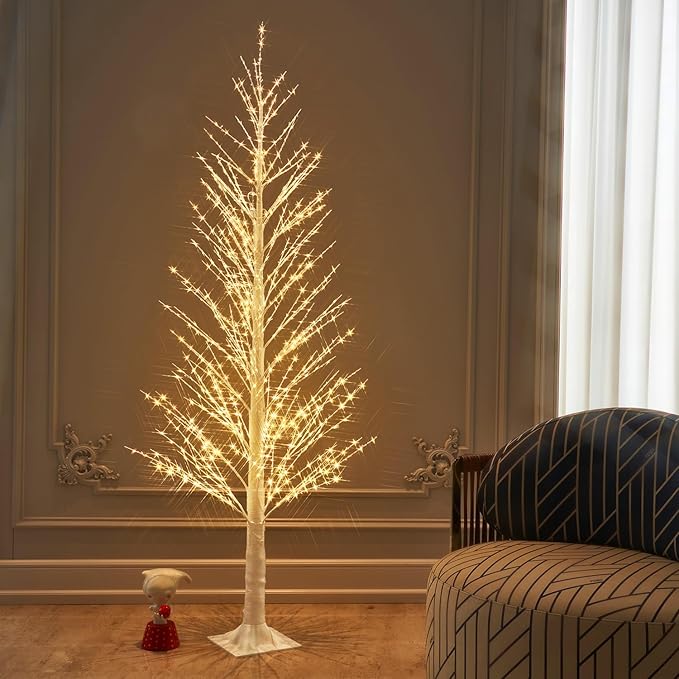 Birchlitland LED Alpine Trees 6FT 810L Warm White Fairy Lights, Lighted Trees for Indoor Outdoor Home Thanksgiving Christmas Holiday Decoration-Ruum Studio Home