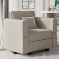Belffin Modular Sectional Arm Chair Accent Chair with Storage Seat Single Club Chair for Apartment Velvet Grey-Ruum Studio Home