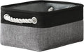 TheWarmHome Storage Basket for Organizing - 12x8x5.2 inch 1 Pack Fabric Storage Cubes, Baskets for Gifts Empty for Closet Organizer Dog Gift Cloth Toy (Grey & Black)-Ruum Studio Home
