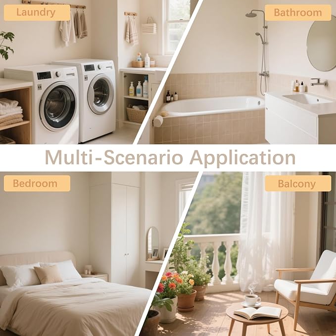 Wall Mounted Drying Rack - Retractable & Foldable Clothes Drying Rack Wall Mounted for Laundry Room Organization | Laundry Room Hanging Rack for Dorm, Closet, Balcony & Indoor/Outdoor Use 2 Packs-Ruum Studio Home