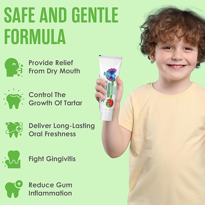 SprinJene Natural Kids Toothpaste, Watermelon | Natural Children’s Toothpaste for Cavity Protection | Fluoride Toothpaste for Toddlers | 1 Pack-Ruum Studio Home