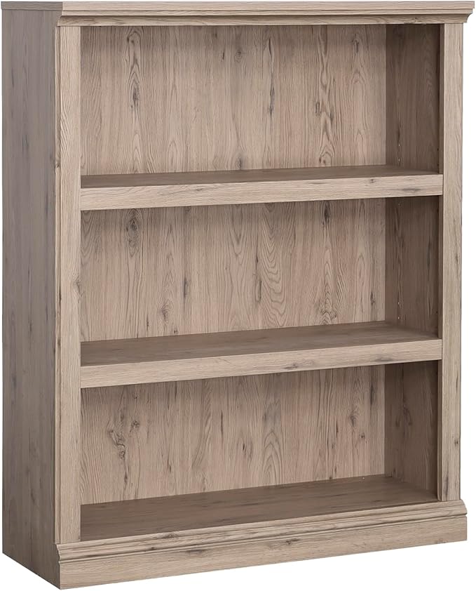 Sauder 3 Tier Book Shelf Wooden Bookcase Multipurpose Bookshelf for Home Office, Living Room, in Laurel Oak-Ruum Studio Home
