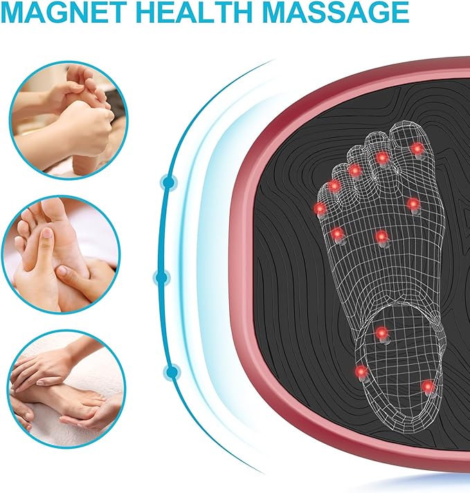 AXV Vibration Plate Exercise Machine Whole Body Workout Power Vibrate Fitness Platform Vibrating Machine Exercise Board for Weight Loss Shaping Toning Wellness Home Gyms Workout-Ruum Studio Home