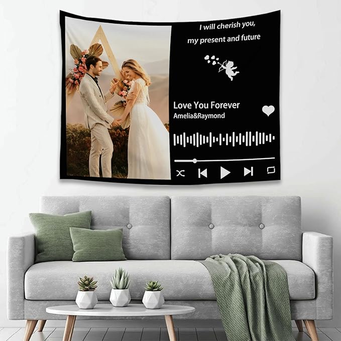 Custom Tapestry For Wall Bedroom Custom Backdrop Personalized Image Text Photo Customized Funny Tapestry Banners And Signs Song Horizontal Tapestrys-Ruum Studio Home
