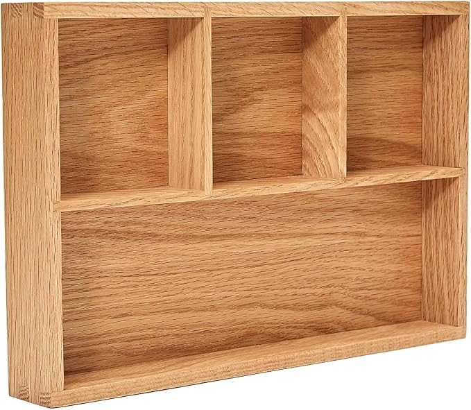 pandapark Wood Organizer Tray,Black Walnut,Desk & Drawer Storage Box (Oak Master-4)-Ruum Studio Home
