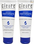 Cleure Original No Fluoride Toothpaste - SLS Free, Mint Free - with Xylitol for Fresh Breath & Helps Whiten - for Kids & Adults - Flavor Free (4oz Tube, Pack of 2)-Ruum Studio Home