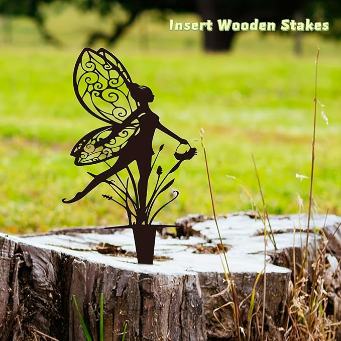 Decorative Garden Stakes, Fairy Garden Statues for Home and Garden (3)-Ruum Studio Home