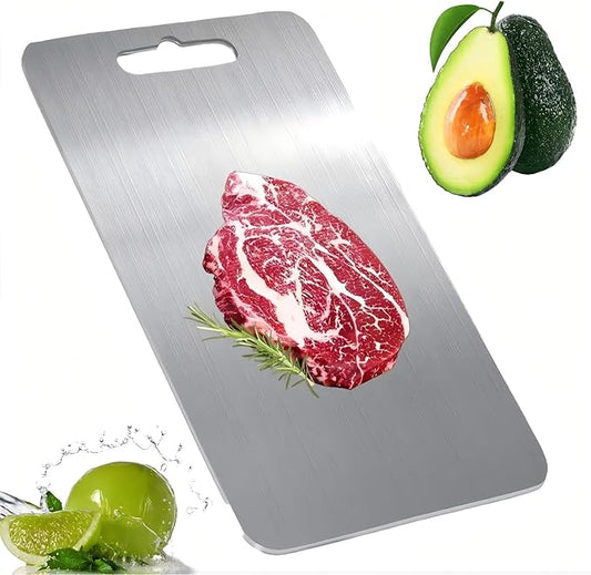 Titanium Cutting Board, 100% Pure Titanium Cutting Boards for Kitchen, Double Sided Food-Grade Chopping Board - Dishwasher Safe Easy to Clean (18"L x 12"W)-Ruum Studio Home