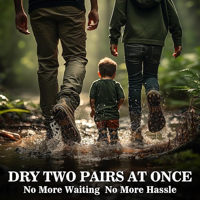 Shoe Dryer & Boot Dryer with Deodorizer – Shoe-Friendly Technology, Shoe Warmer with Heat Blower Fan, Dries 4 Shoes at Once and Odor Removal - Ideal for Ski Shoes, Boots, Gloves, and Hats-Ruum Studio Home