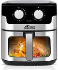 8.5QT Air Fryer, Upgraded Family Size Capacity, Visual Window, Square Basket Dials Stainless Steel Air Fryers, Reheat Leftovers, Easy Cooking for Healthier Breakfast & Dinner in Minutes-Ruum Studio Home