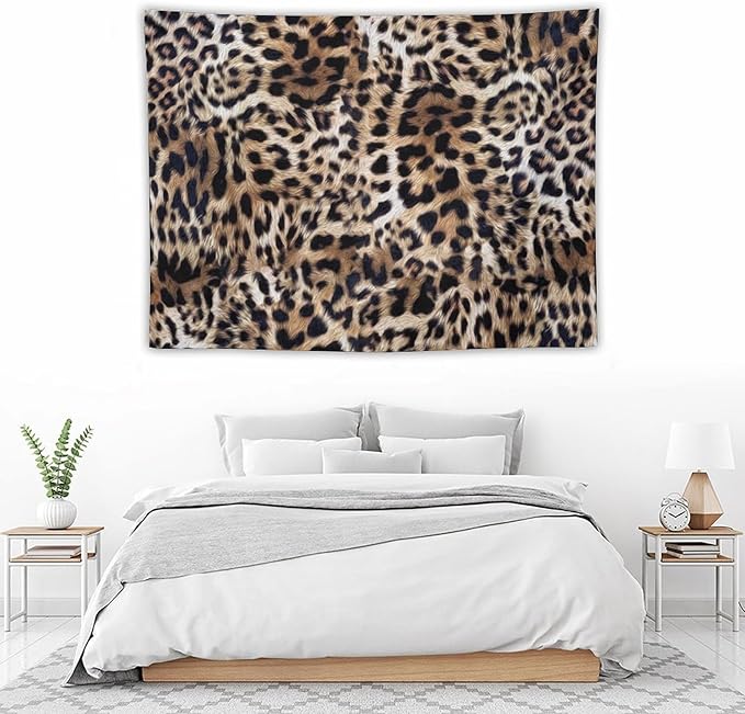 HZOHNAGO Leopard Print Tapestry Nature Wildlife Vintage Cheetah Fur Spot Animal Skin Wild Animals Spots Printed Wall Tapestry Painting Wall Hanging for Bedroom Living Room Dorm 40" W x 30" H-Ruum Studio Home