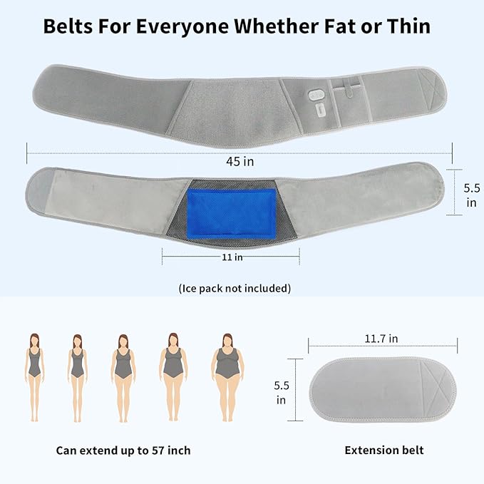 Heated Waist Belt, Heating Pad for Low Back and Belly, Holiday Gift,Women’s Cordless Heating Belt for Period Cramps - Rechargeable & Slim Design-Ruum Studio Home