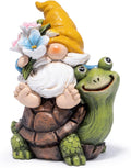 Hodao Spring Garden Gnome Decoration Flower Animal Ornaments Decor Gifts Spring Gnomes for Garden Decorations Summer Elf Figurine Gifts for Mom Outdoor Decor (Yellow)-Ruum Studio Home