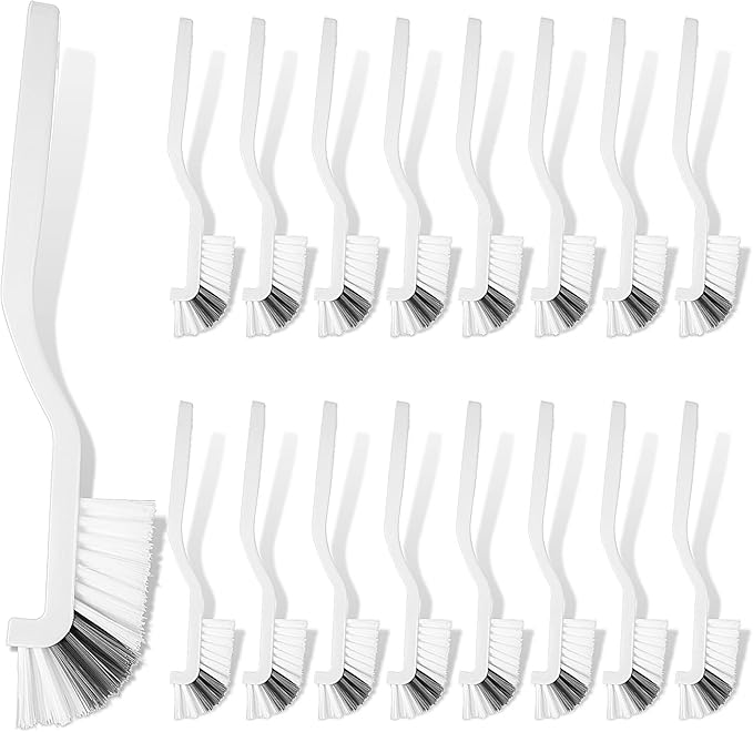 Yinkin 24 Pcs Kitchen Scrub Brush Bulk Sink Bathroom Edge Corner Cleaning Brush Right Angle Mini for Grout Household Dishwasher Tile Lines Window Track Deep Cleaning with Stiff Bristles-Ruum Studio Home