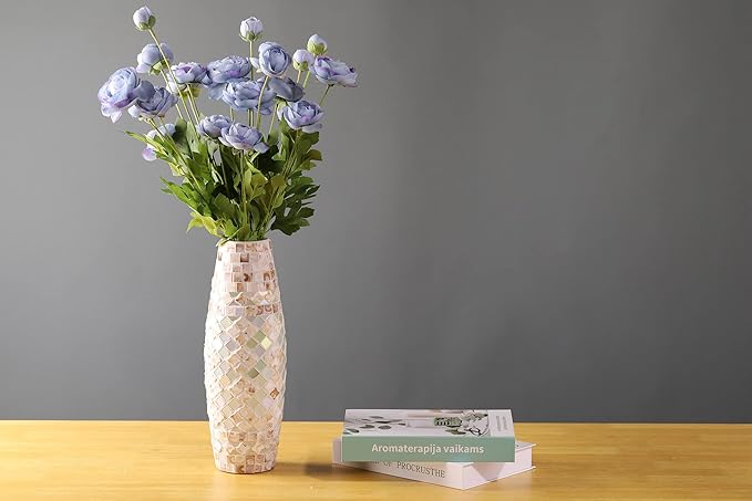 Artificial Silk Flowers Ranunculus Fake Flower 5 Pcs,Suitable for core Decoration,Wedding Floral Creation,Flower Arrangement DIY Project,Interior Decor（Blue）-Ruum Studio Home