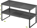 Expandable Cabinet Organizer Shelf With Adjustable Height, Stackable Kitchen Countertop Organizer Rack, Adjustable Shelf Riser For Kitchen Counter, Pantry, Cupboard, Desk, Tabletop-Ruum Studio Home