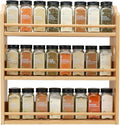 3 Tier Bamboo Spice Rack, Spice Rack Organizer, Seasoning Jars Rack Shelf Spice Organizer for Kitchen Counter or Wall Mounting, Bamboo Spice Storage Holder with handles Easy to Move-Ruum Studio Home