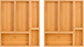 bamboo drawer organizer Set，expandable drawer dividers,wooden storage organizers,large trays for kitchen, bathroom,flatware,Tea Bag Organizer (2 X 5PCS Natural)-Ruum Studio Home