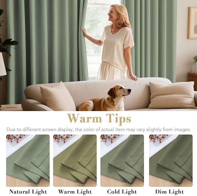 H.VERSAILTEX Thermal Insulated Blackout Window Panels Microfiber Formaldehyde-Free Kids Curtains for Holiday Season Home Decoration,Grommet Top,52 by 96 - Inch - Cyan - Set of 2-Ruum Studio Home