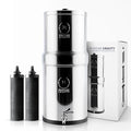 Gravity Water Filter System – 1.5 Gallons NSF Certified AISI 304 Stainless Steel Premium Countertop Water Filtration System with 2 Smart Black Carbon Filters & Stainless Steel Spigot-Ruum Studio Home