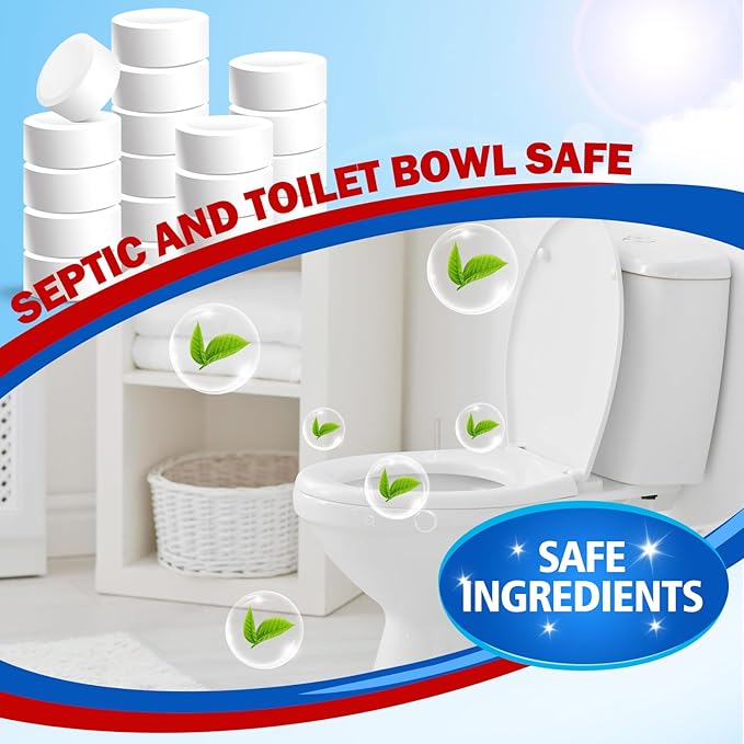USKICH Toilet Bowl Cleaner 40 PACK, Household Automatic Toilet Bowl Cleaners with Bleach, Bathroom Toilet Tank Cleaners Tablets with Sustained-Release Technology for Deodorizing & Descaling-Ruum Studio Home