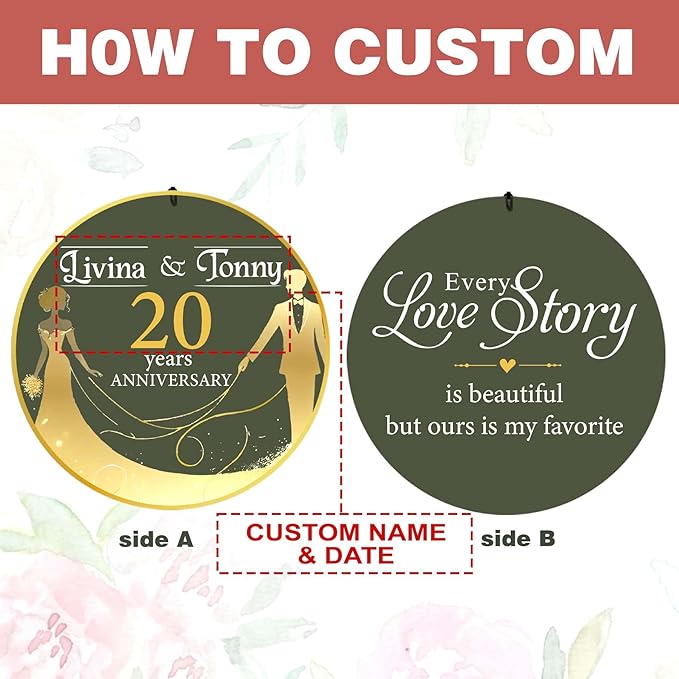 ASTARIN Wedding Memory Day Gifts Wind Chimes Customized, Personalized Wind Chimes 2025, for Couple Women Men, Deep Tone Wooden Windchime-Ruum Studio Home