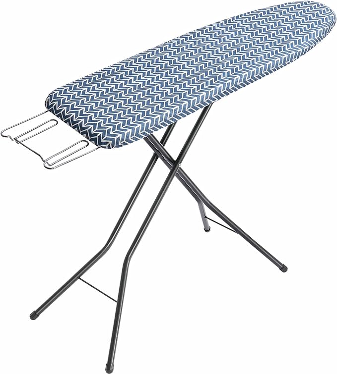 APEXCHASER Ironing Board, Full Size Iron Board with Iron Rest, lightweight Ironing Board with Height Adjustable, Extra Thick Heat-Resistant Cover with Padding, Heavy-Duty Sturdy Metal Legs, 43x13 Blue-Ruum Studio Home